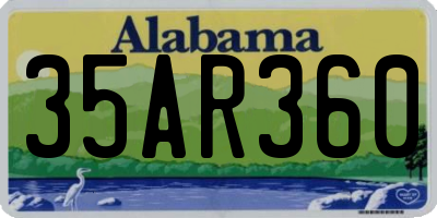 AL license plate 35AR360