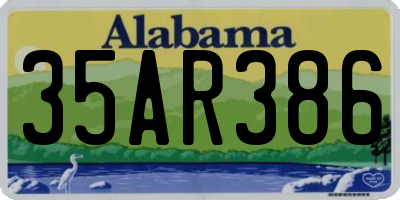 AL license plate 35AR386