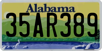 AL license plate 35AR389