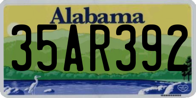 AL license plate 35AR392