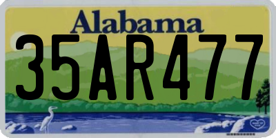 AL license plate 35AR477