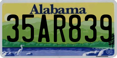 AL license plate 35AR839
