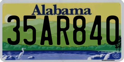 AL license plate 35AR840