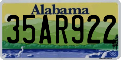 AL license plate 35AR922
