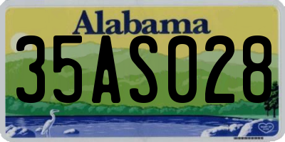 AL license plate 35AS028
