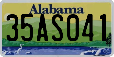 AL license plate 35AS041
