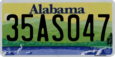 AL license plate 35AS047
