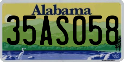 AL license plate 35AS058