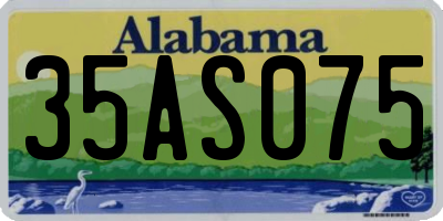 AL license plate 35AS075