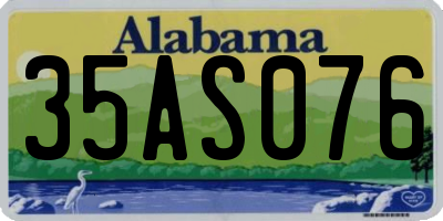 AL license plate 35AS076