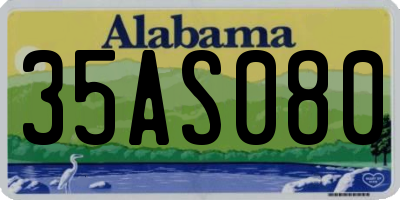 AL license plate 35AS080