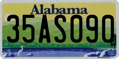 AL license plate 35AS090