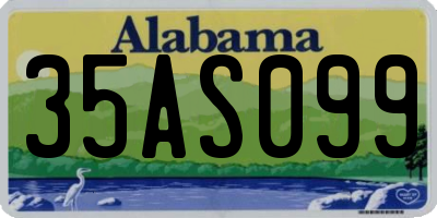 AL license plate 35AS099