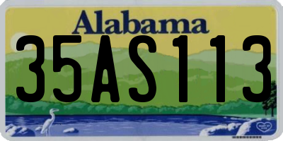 AL license plate 35AS113