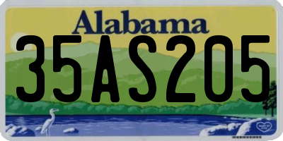 AL license plate 35AS205