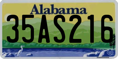 AL license plate 35AS216