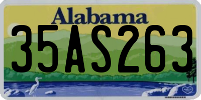 AL license plate 35AS263