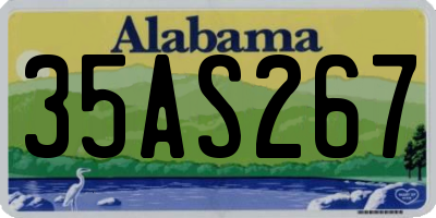 AL license plate 35AS267