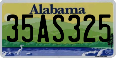 AL license plate 35AS325