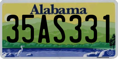 AL license plate 35AS331