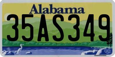 AL license plate 35AS349