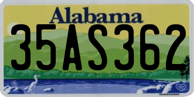 AL license plate 35AS362