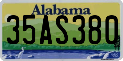 AL license plate 35AS380