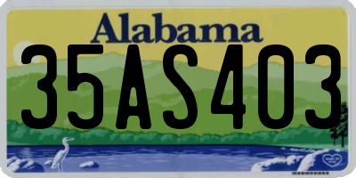 AL license plate 35AS403