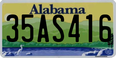 AL license plate 35AS416