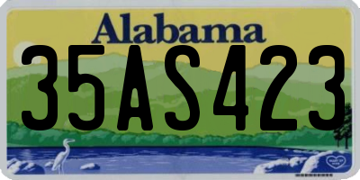 AL license plate 35AS423