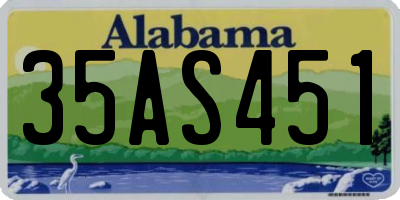 AL license plate 35AS451