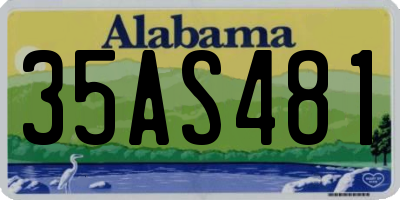 AL license plate 35AS481