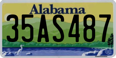 AL license plate 35AS487