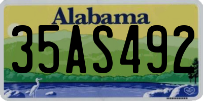 AL license plate 35AS492
