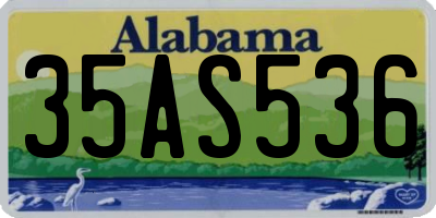 AL license plate 35AS536