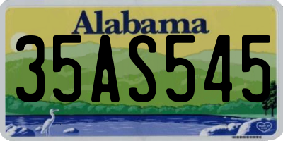 AL license plate 35AS545