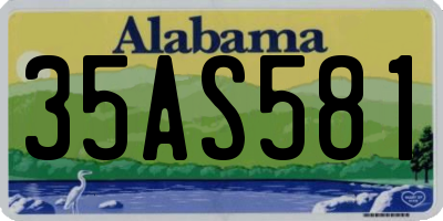 AL license plate 35AS581