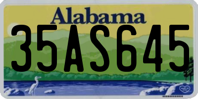 AL license plate 35AS645