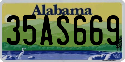 AL license plate 35AS669