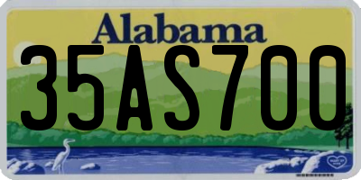 AL license plate 35AS700