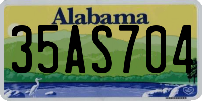 AL license plate 35AS704