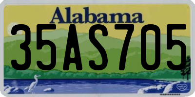 AL license plate 35AS705