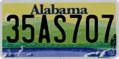 AL license plate 35AS707
