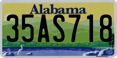 AL license plate 35AS718
