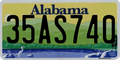AL license plate 35AS740