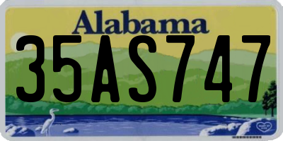 AL license plate 35AS747