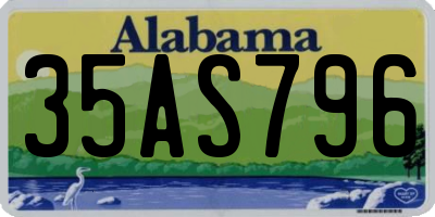 AL license plate 35AS796