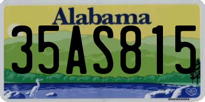 AL license plate 35AS815