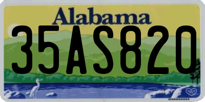 AL license plate 35AS820