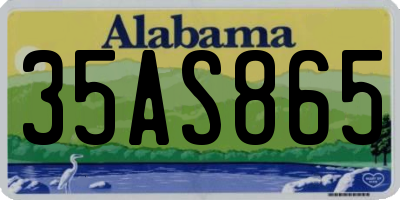 AL license plate 35AS865
